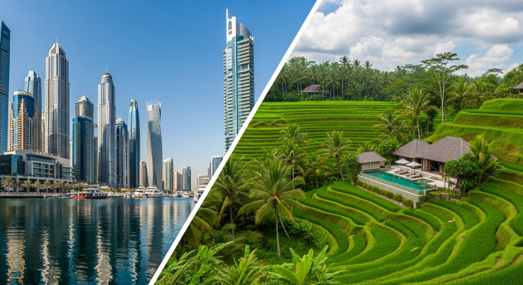 Cost of living comparison Dubai vs Bali