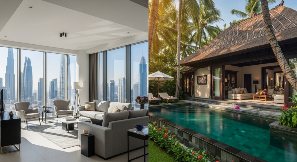 Dubai vs Bali cost comparison for expat families